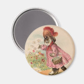 Vintage Kitty Magnet (Vorderseite/Rückseite)