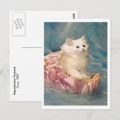 Vintage Kitty Postkarte (Vorne/Hinten)