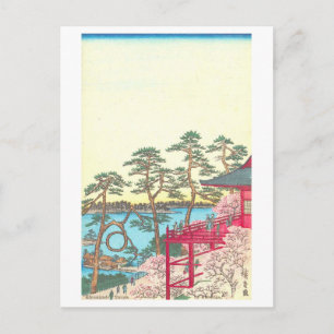 Vintage Kiyomizu-Halle und Shinobazu-Teich in Ueno Postkarte