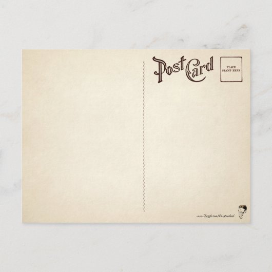 Vintage Klappwerbung Postkarte  (Rückseite)