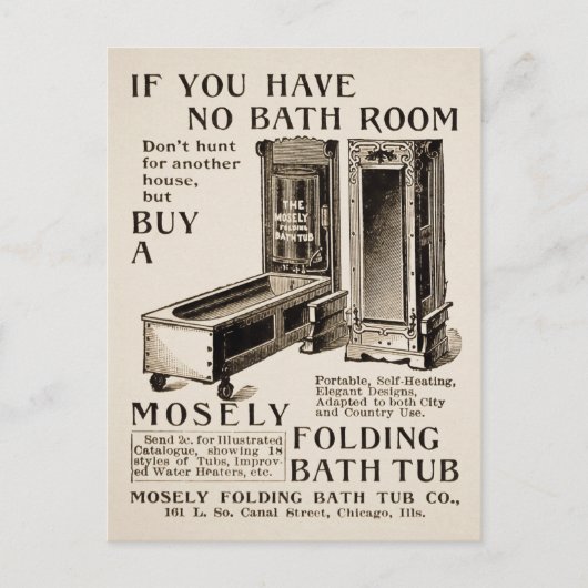 Vintage Klappwerbung Postkarte (Vorderseite)