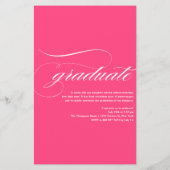 Vintage Klasse 2025 Foto Abschluss in Hot Pink (Rückseite)