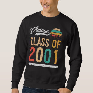 Vintage Klasse der Hochschule oder Uni 2001 Gradu Sweatshirt