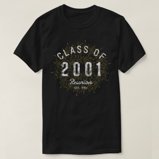 Vintage Klasse der Wiedersehen 2001-Klasse  T-Shirt (Design vorne)