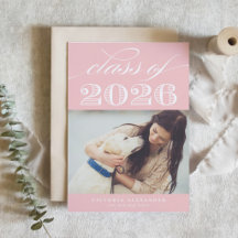 Vintage Klasse des Abschlusses "Blush Pink Foto" 2