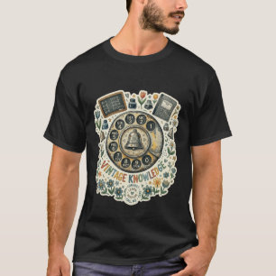 Vintage Klassenzimmer Telefon Wählschalter Retro A T-Shirt