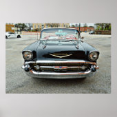 Vintage Klassik Car Black Bel Air Poster (Vorne)