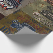 Vintage Klassik Car Graphic Geschenkpapier (Ecke)