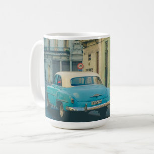 Vintage Klassiker Auto Havanna Kuba Straßenfotogra Kaffeetasse