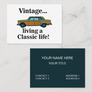 Vintage-Klassiker-Automobilmechaniker Visitenkarte