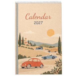 Vintage-Klassiker-Autos 2027 Wandkalender