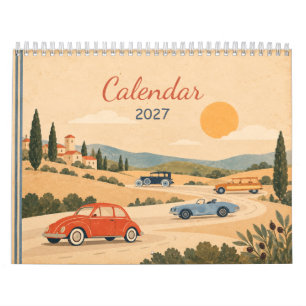 Vintage-Klassiker-Autos 2027 Wandkalender
