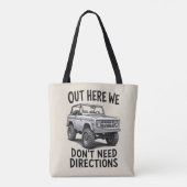 Vintage-Klassiker-Bronco-Offroad-Illustration Tasche (Rückseite)