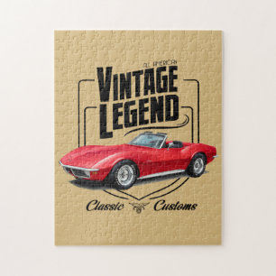 Vintage Klassiker Cabrio Legende Puzzle