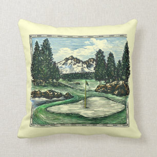 Vintage-Klassiker Golfplatz-Dekokissen Kissen
