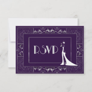 Vintage Klassiker im Gatsby-Stil RSVP Manuela 2500 Karte