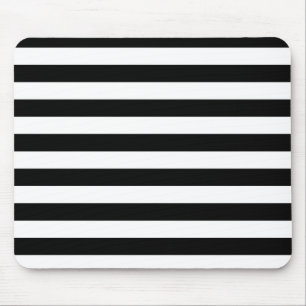 Vintage Klassiker schwarz-weiß gestreift Mousepad