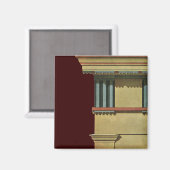 Vintage klassische Architektur, Temple Entablature Magnet (Vorderseite/Rückseite)
