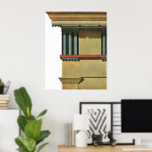 Vintage klassische Architektur, Temple Entablature Poster (Heimbüro)