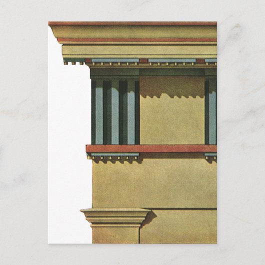 Vintage klassische Architektur, Temple Entablature Postkarte (Vorderseite)
