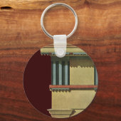 Vintage klassische Architektur, Temple Entablature Schlüsselanhänger (Rückseite)