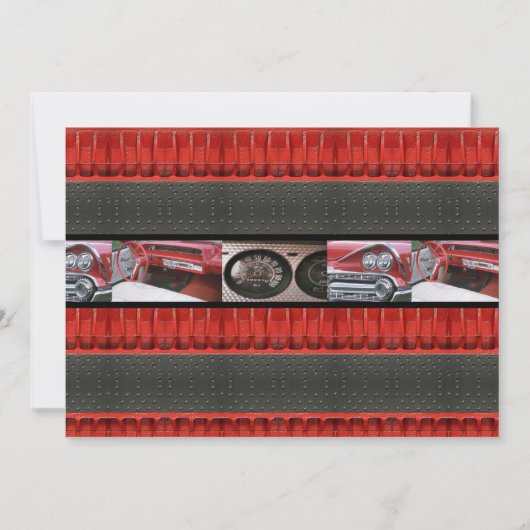 Vintage klassische Auto-Party Einladung (Vorderseite)