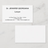 Vintage, klassische Berufliche Visitenkarte (Vorne/Hinten)