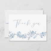 Vintage-Klassische-Blumen-Hochzeit-Dankeskarten Dankeskarte (Vorderseite)