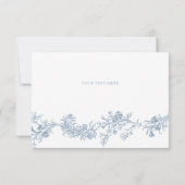 Vintage-Klassische-Blumen-Hochzeit-Dankeskarten Dankeskarte (Rückseite)