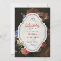 Vintage klassische Blumenstrauß-Kunst zum Geburtst