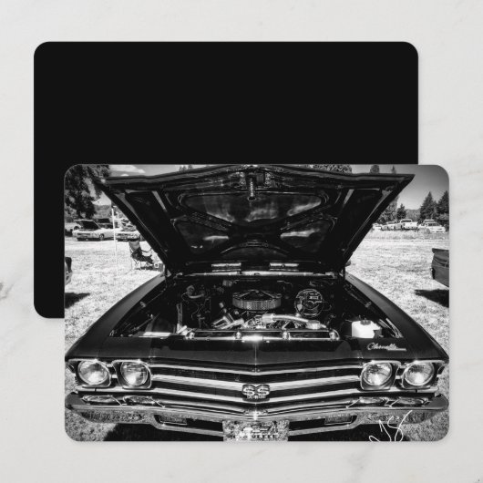 Vintage klassische Chevy Chevelle Car Fotografie Karte (Vorne/Hinten)