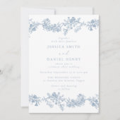 Vintage klassische Chinoiserie Blumenzehen Einladung (Vorderseite)