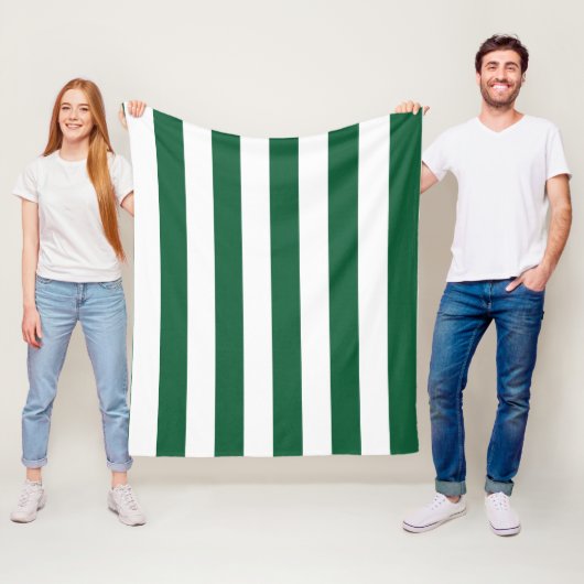 Vintage, klassische Flasche, grün und weiß Streife Fleecedecke (Beispiel)