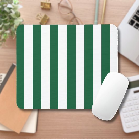Vintage, klassische Flasche, grün und weiß Streife Mousepad