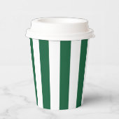 Vintage, klassische Flasche, grün und weiß Streife Pappbecher (Rechts)