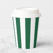 Vintage, klassische Flasche, grün und weiß Streife Pappbecher (Vorderseite)