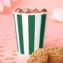 Vintage, klassische Flasche, grün und weiß Streife Pappbecher