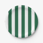 Vintage, klassische Flasche, grün und weiß Streife Pappteller (Vorderseite)