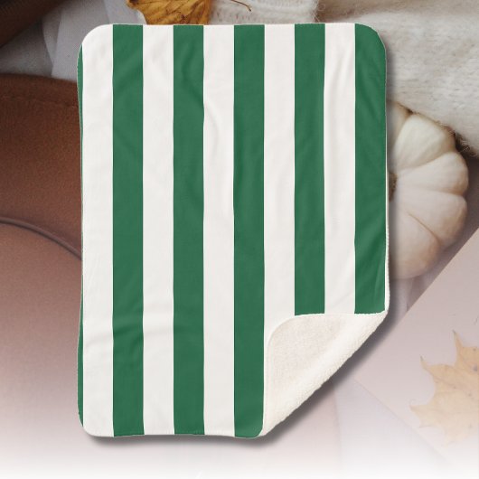 Vintage, klassische Flasche, grün und weiß Streife Sherpadecke