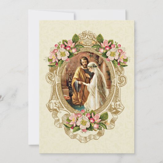 Vintage klassische Hochzeit Einladung (Vorderseite)