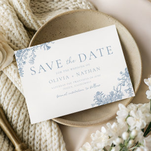 Vintage Klassische Hochzeit mit Blumen Save The Date