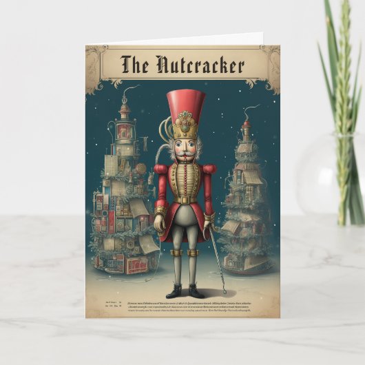 Vintage klassische Holzernährung nach Maß Weihnach Feiertagskarte (Vorderseite)