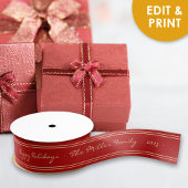 Vintage klassische, individuell anpassbare Weihnac Ripsband