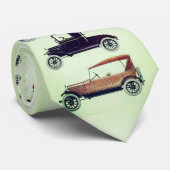 VINTAGE, KLASSISCHE KRAFTFAHRZEUGE, leicht grün Krawatte (Gerollt)
