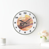 Vintage klassische Lokomotive Tangmere, in Volldam Große Wanduhr (Zuhause)