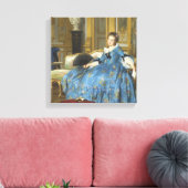 Vintage klassische Malerei mit Sassy Girl Leinwanddruck (Insitu (Wohnzimmer))
