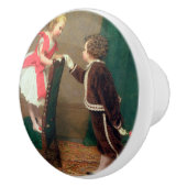 Vintage klassische Malerei mit Viktorianischen Kin Keramikknauf (Rechts)