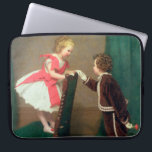 Vintage klassische Malerei mit Viktorianischen Kin Laptopschutzhülle<br><div class="desc">Niedlich und klassisch sind die Worte, die einem einfallen, wenn man sich dieses wunderschöne Bild eines Jungen anschaut, der ein kleines Mädchen in der Hand hält, während er kurz davor ist, ihr eine Blume zu geben. Diese schöne Szene übersetzt sich perfekt in Mode und Wohngestaltung. Das ideale Geschenk für jeden...</div>