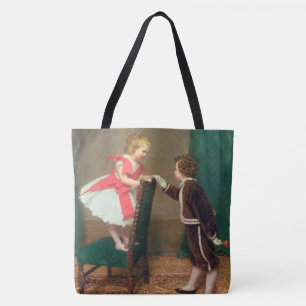 Vintage klassische Malerei mit Viktorianischen Kin Tasche