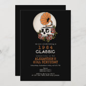 Vintage klassische Musik Thema Gotik Schädel Gebur Einladung (Vorne/Hinten)